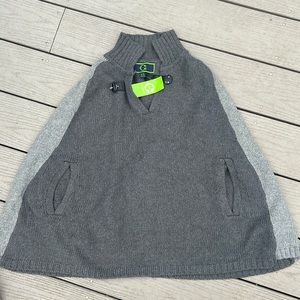 C. Wonder Gray Knit Cape Poncho